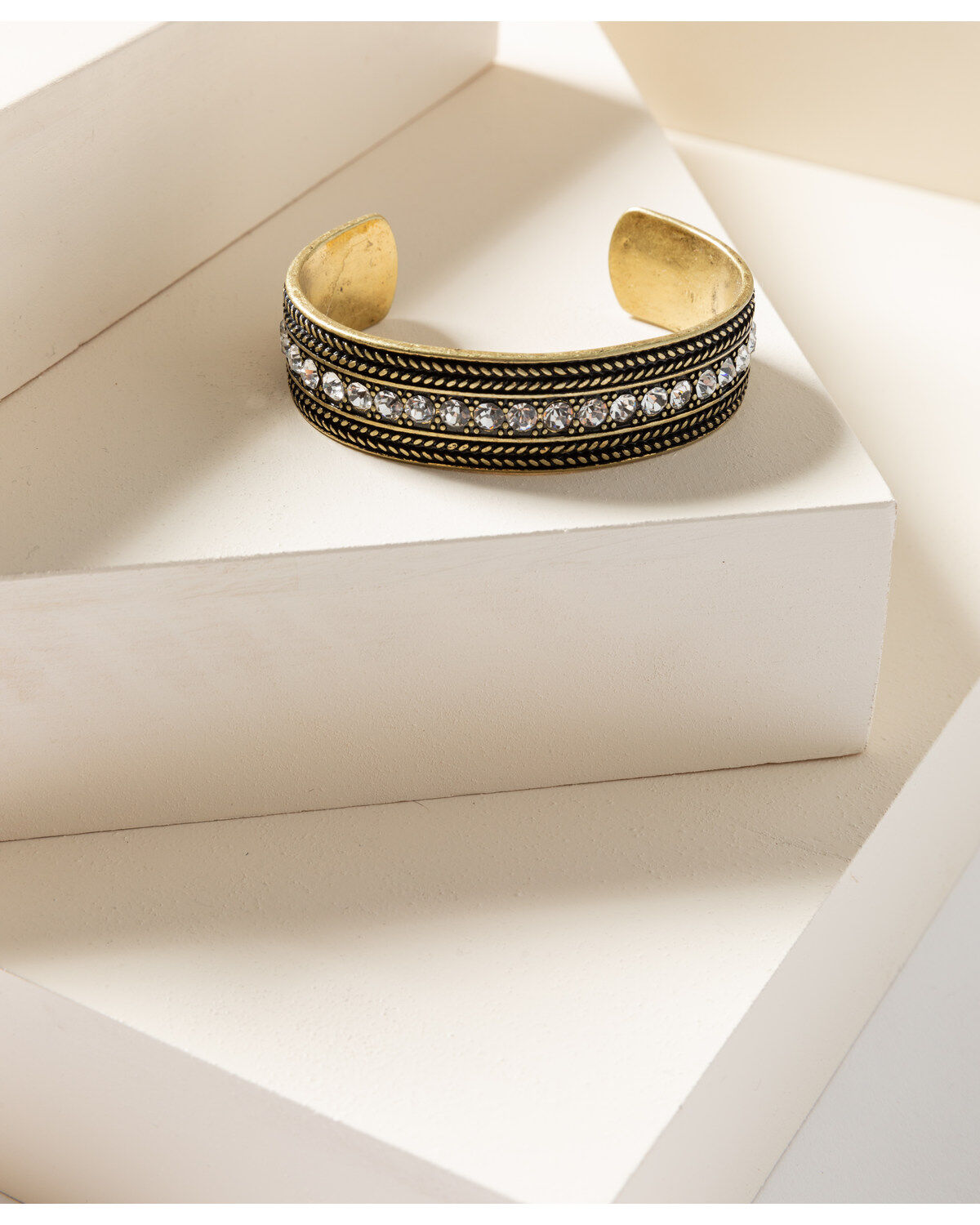 Image #1 - Shyanne Women's Gilded Gold Bling Cuff, Gold, hi-res