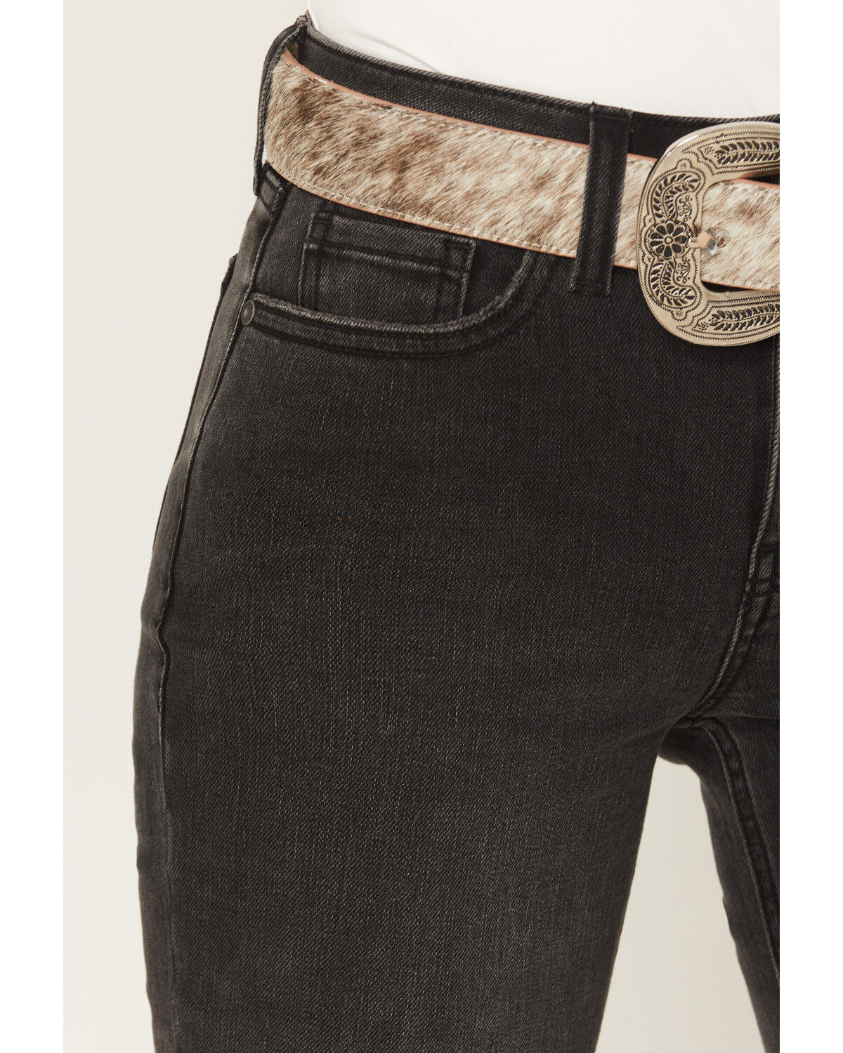 Image #2 - Shyanne Women's Petunia High Rise Trouser Comfort Stretch Denim Jeans, Black, hi-res