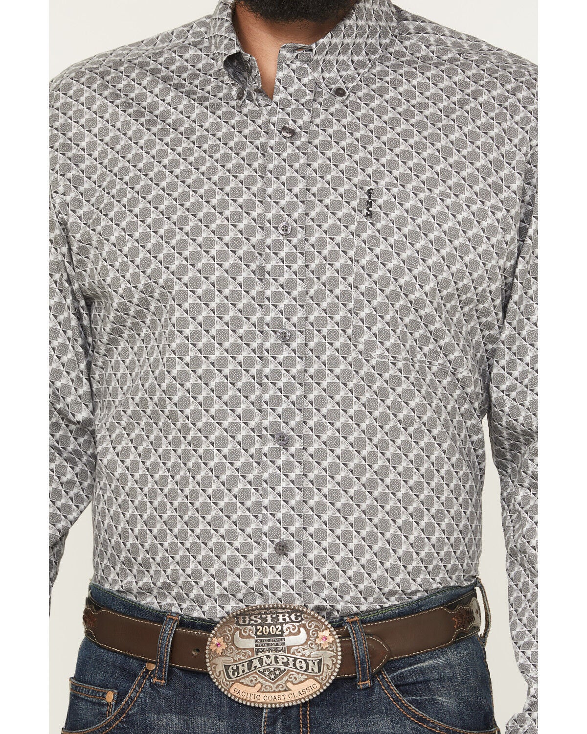 Image #3 - Cinch Men's Modern Fit Geo Print Long Sleeve Button-Down Western Shirt, , hi-res