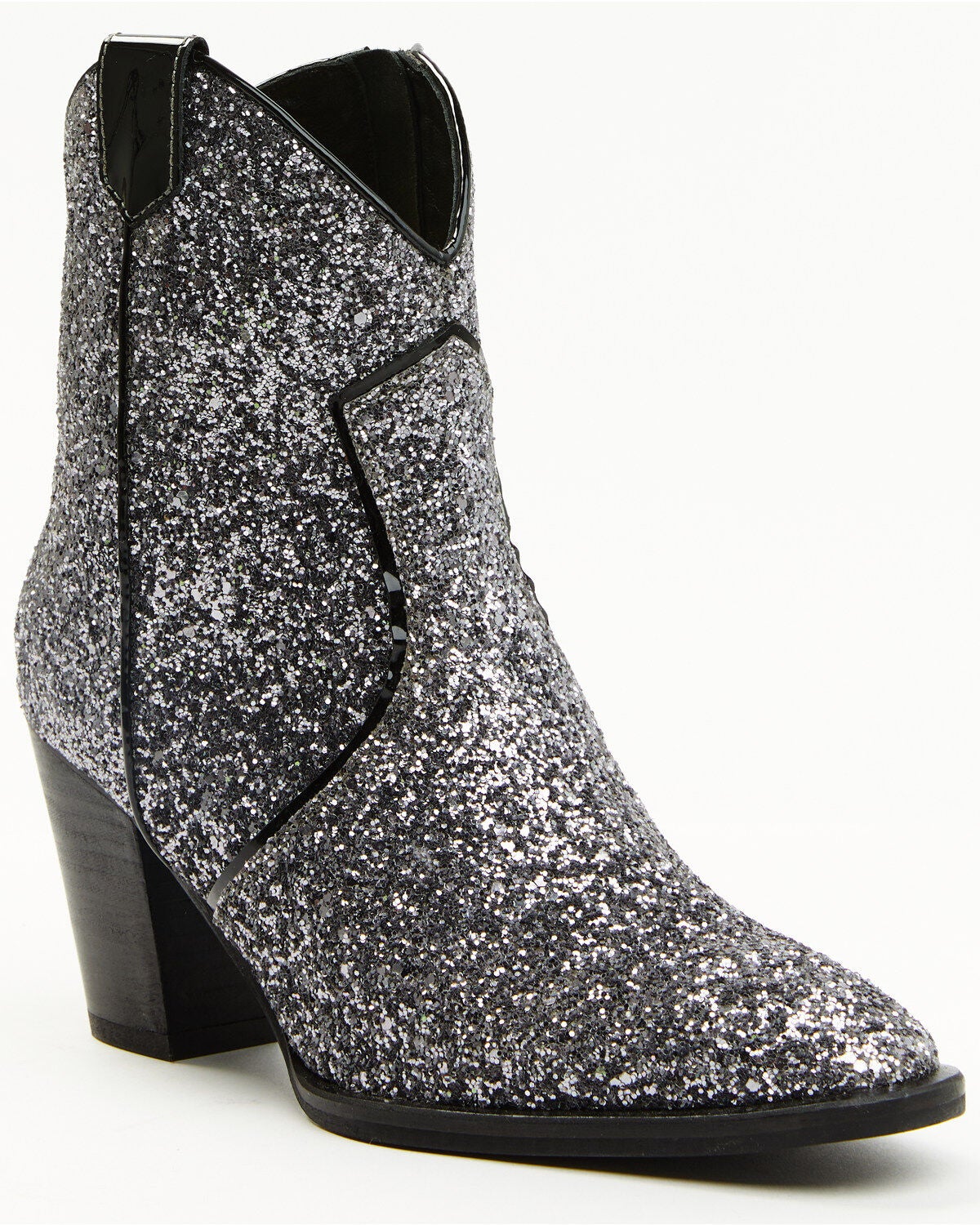 Idyllwind Women's Stop and Stare Western Booties - Round Toe, Silver, hi-res