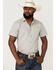 Pendleton Men's Carson All-Over Chambray Dobby Short Sleeve Button-Down Western Shirt , Grey, hi-res