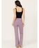 Image #3 - Rolla's Women's East Coast High Rise Corduroy Flare Pants, Light Purple, hi-res