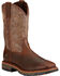 Image #1 - Ariat Workhog Croc Print Wide Square Toe Work Boots - Soft Toe , , hi-res