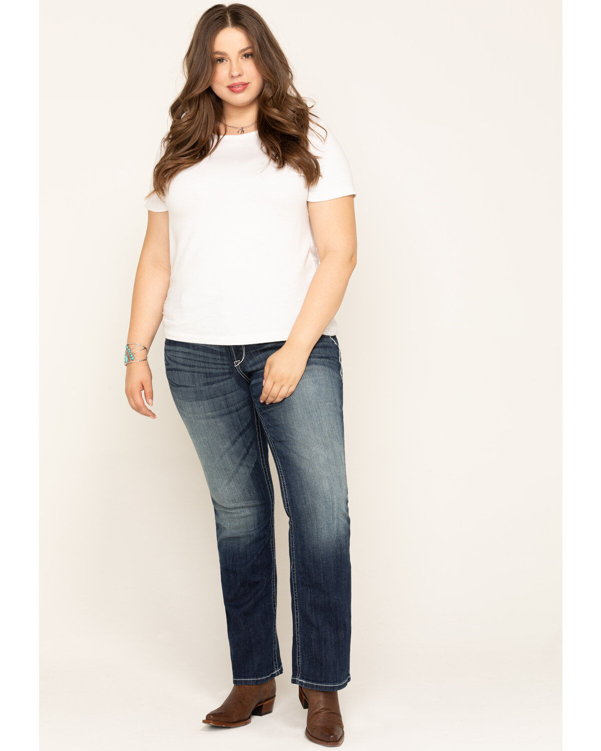 Ariat Women's Mid Rise Bootcut Real Riding Jeans - Plus