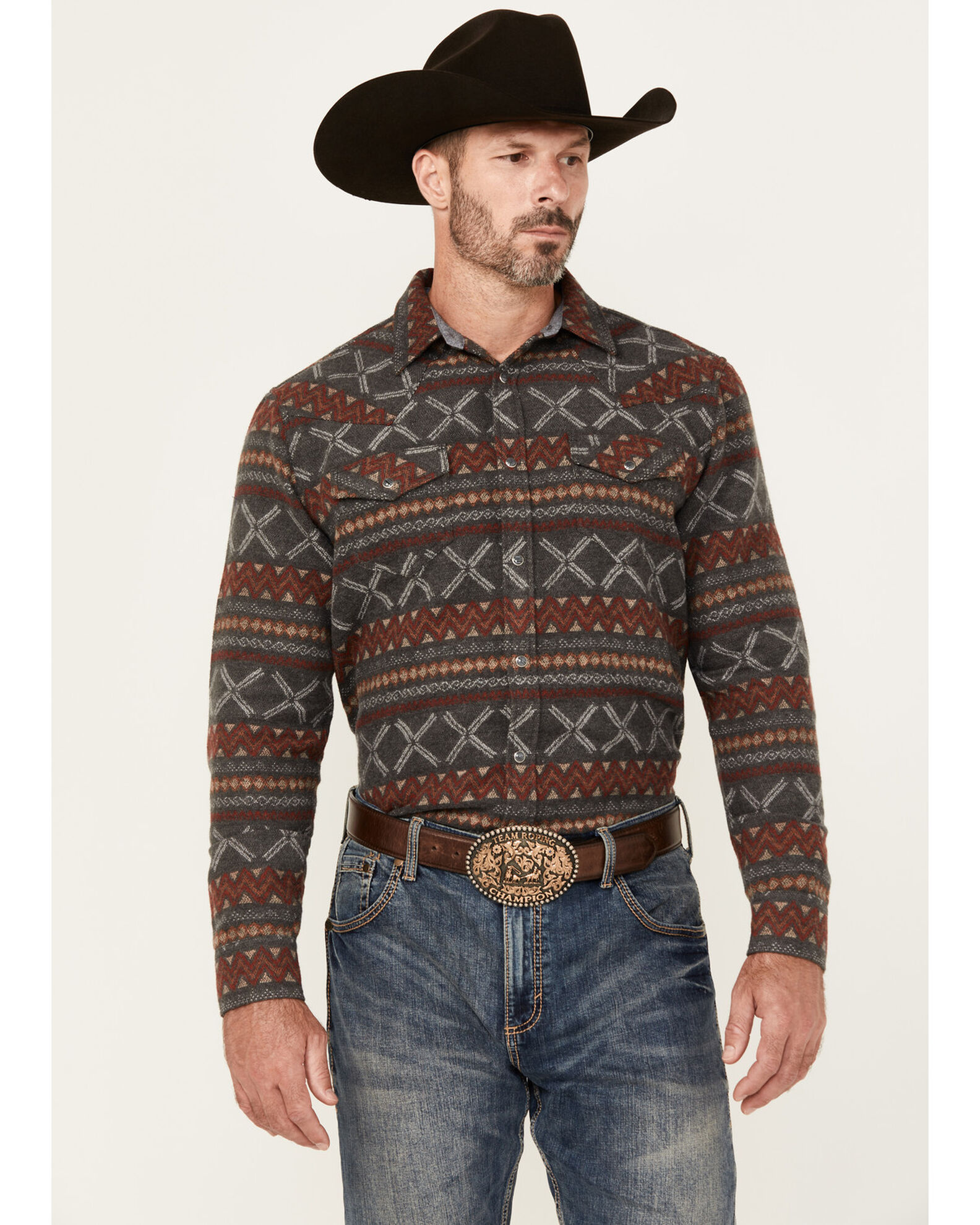 Cody James Men s Stand Tall Southwestern Print Long Sleeve Snap Western Shirt Tall Boot Barn