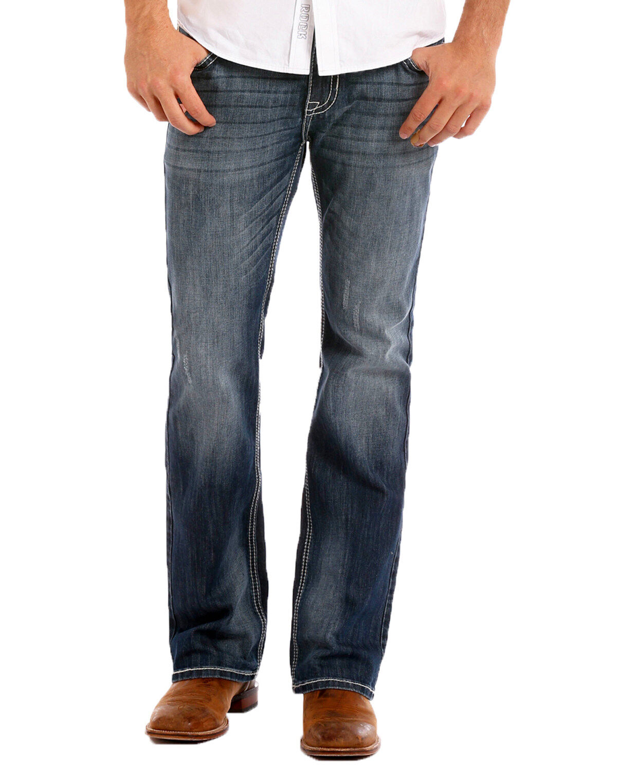 Image #3 - Rock & Roll Denim Men's Reflex Pistol Straight Leg Jeans, , hi-res