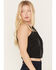 Image #2 - By Together Women's Criss Cross Halter Crop Top, Black, hi-res