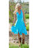 Image #1 - Scully Women's Ruffled Halter Dress, Turquoise, hi-res