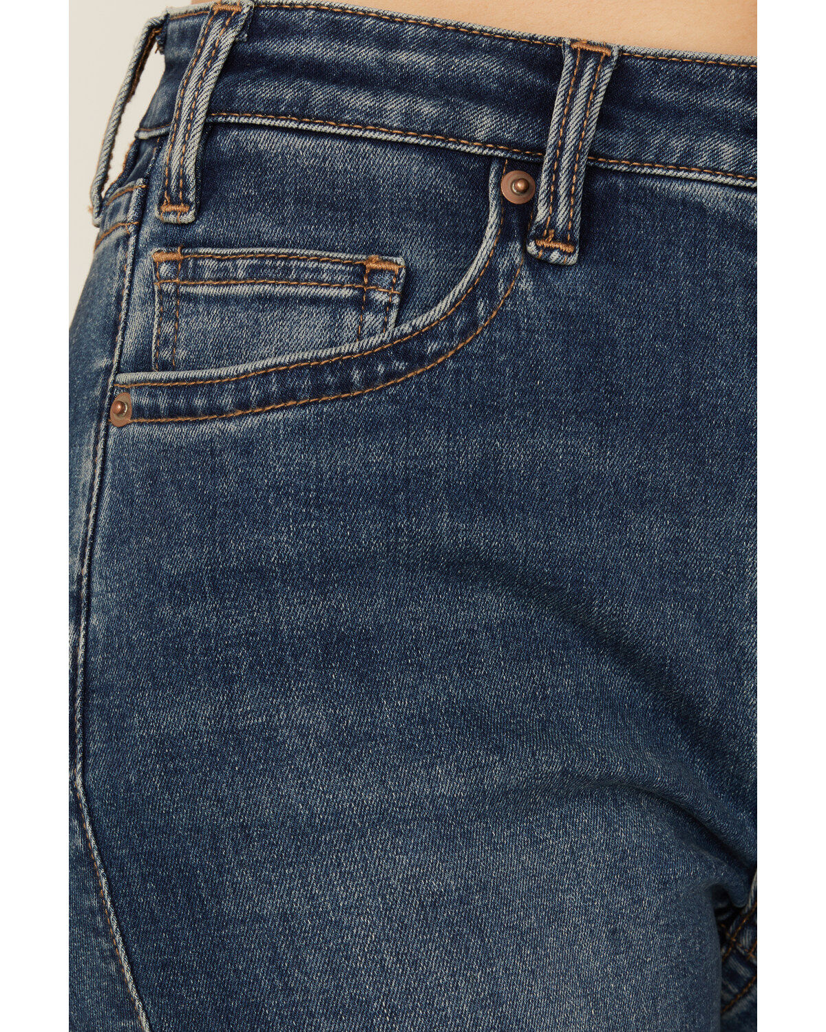 Image #4 - Rock & Roll Denim Women's Medium Wash High Rise Yoke Detail Bootcut Denim Jeans, Medium Wash, hi-res