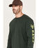 Image #2 - Hawx Men's Logo Graphic Work T-Shirt, Dark Green, hi-res