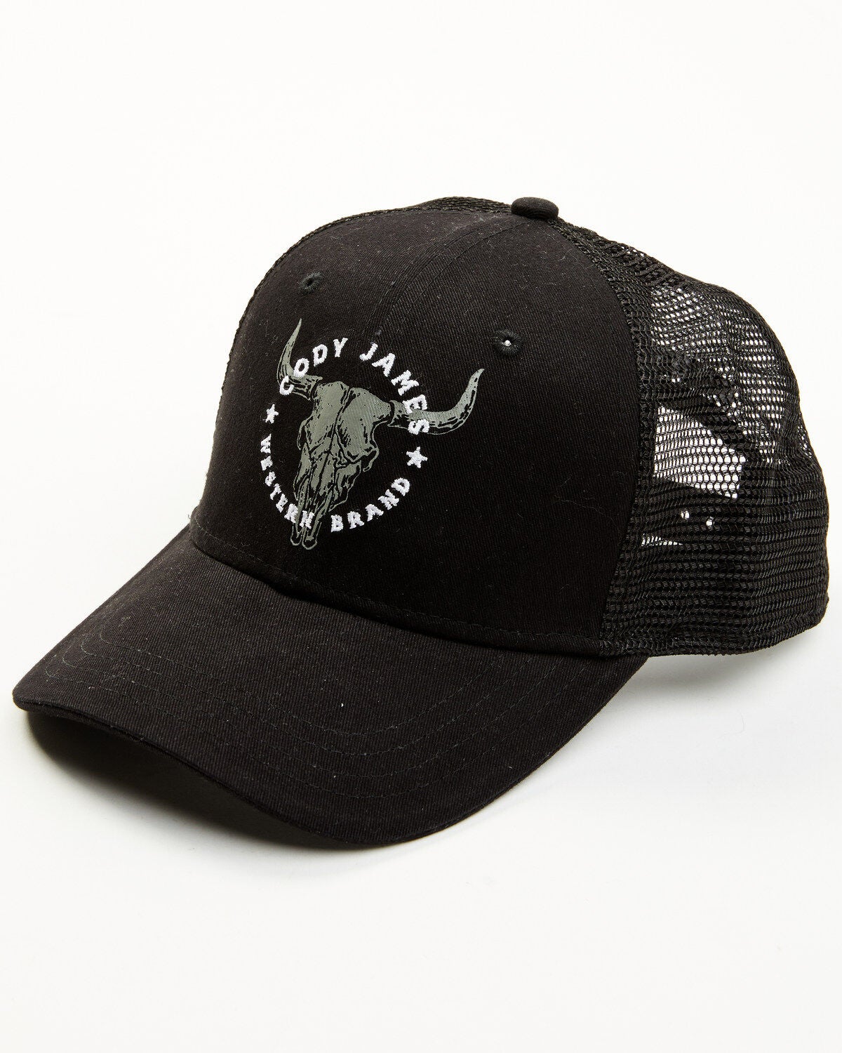 Cody James Men's Steerhorn Ball Cap, Black, hi-res