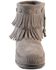 Image #5 - Minnetonka Double Fringe Side Zip Moccasin, Grey, hi-res