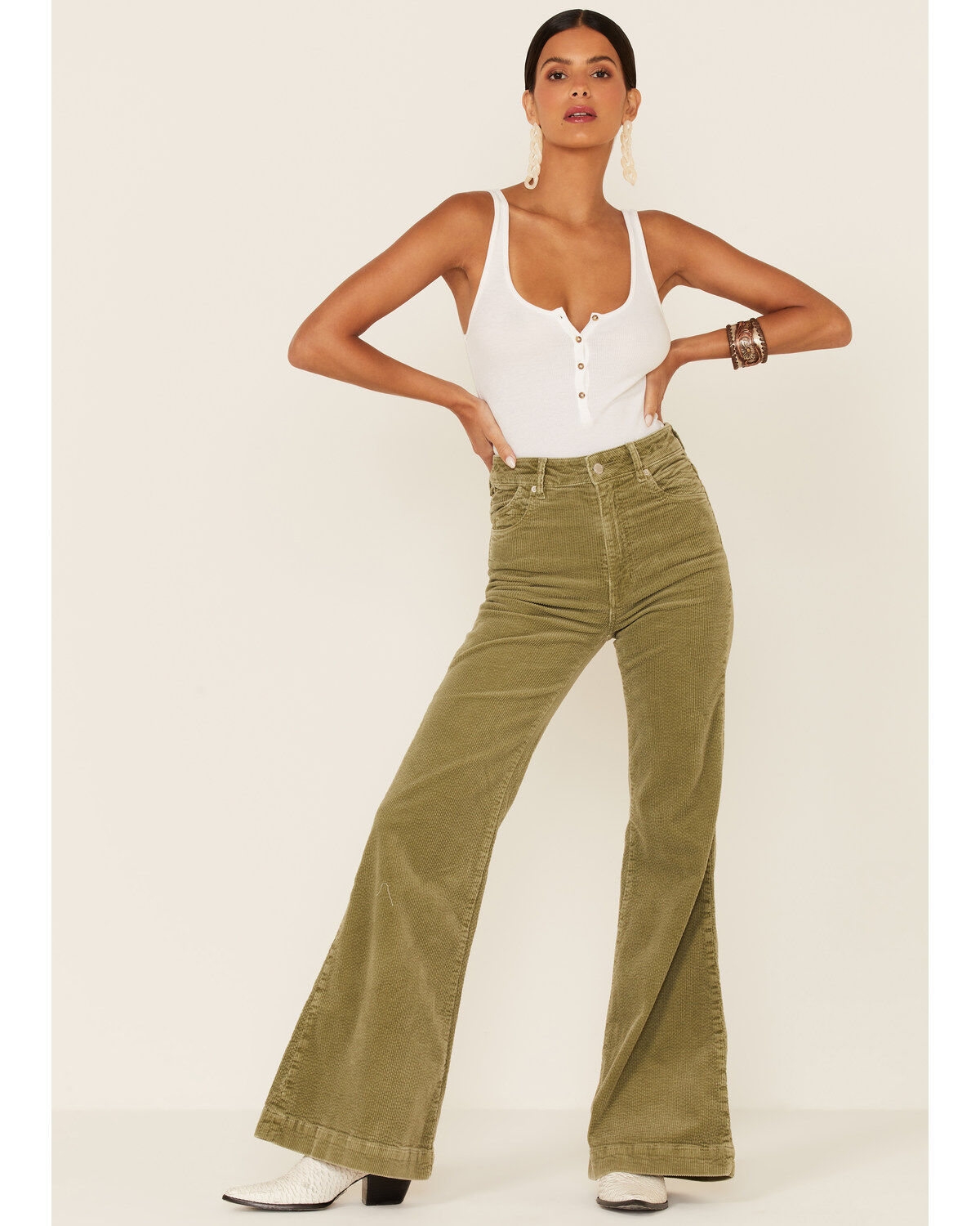 Image #1 - Rolla's Women's Fern East Coast Corduroy High Rise Flare Jeans , , hi-res