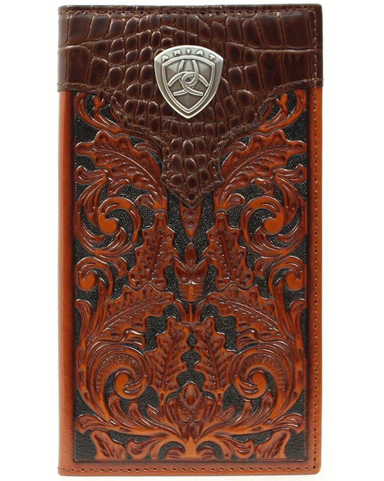 Ariat Men's Rodeo Bi-Fold Tooled Leather Wallet | Boot Barn