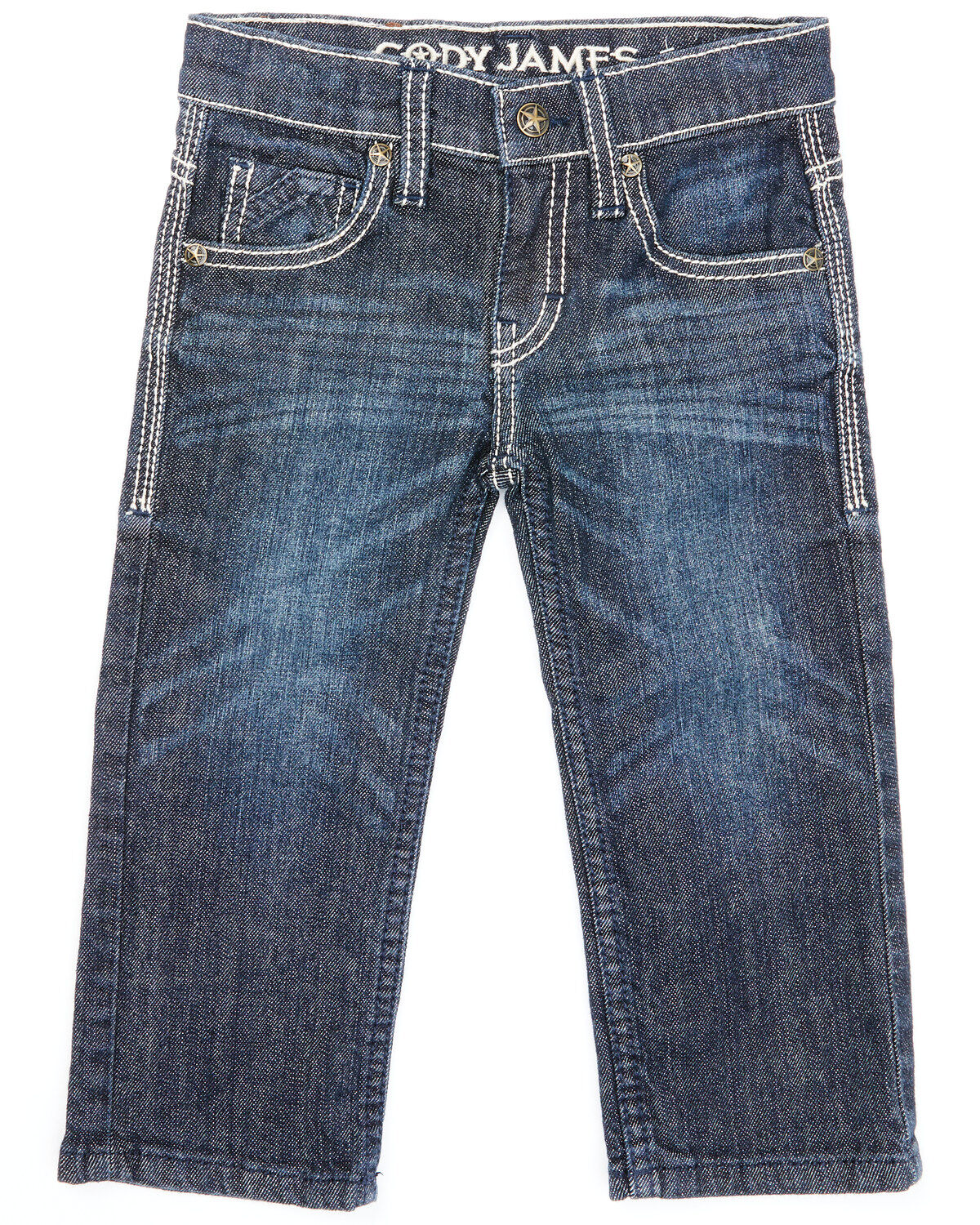 Image #1 - Cody James Toddler Boys' Night Hawk Medium Wash Mid Rise Stretch Relaxed Bootcut Jeans, Blue, hi-res