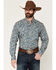 Image #1 - Ariat Men's Cedric Paisley Print Long Sleeve Snap Western Shirt, Blue, hi-res