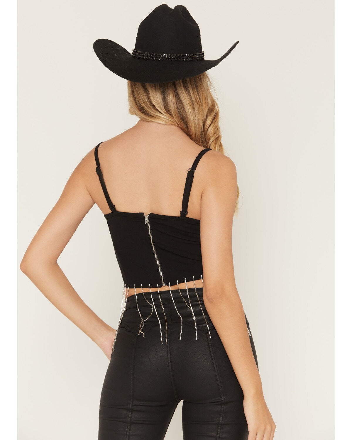 Image #5 - Idyllwind Women's Dahlia Rhinestone Bustier Tank, Black, hi-res