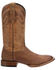 Image #4 - Lucchese Handmade Cognac Ryan Shark Cowboy Boots - Square Toe , , hi-res