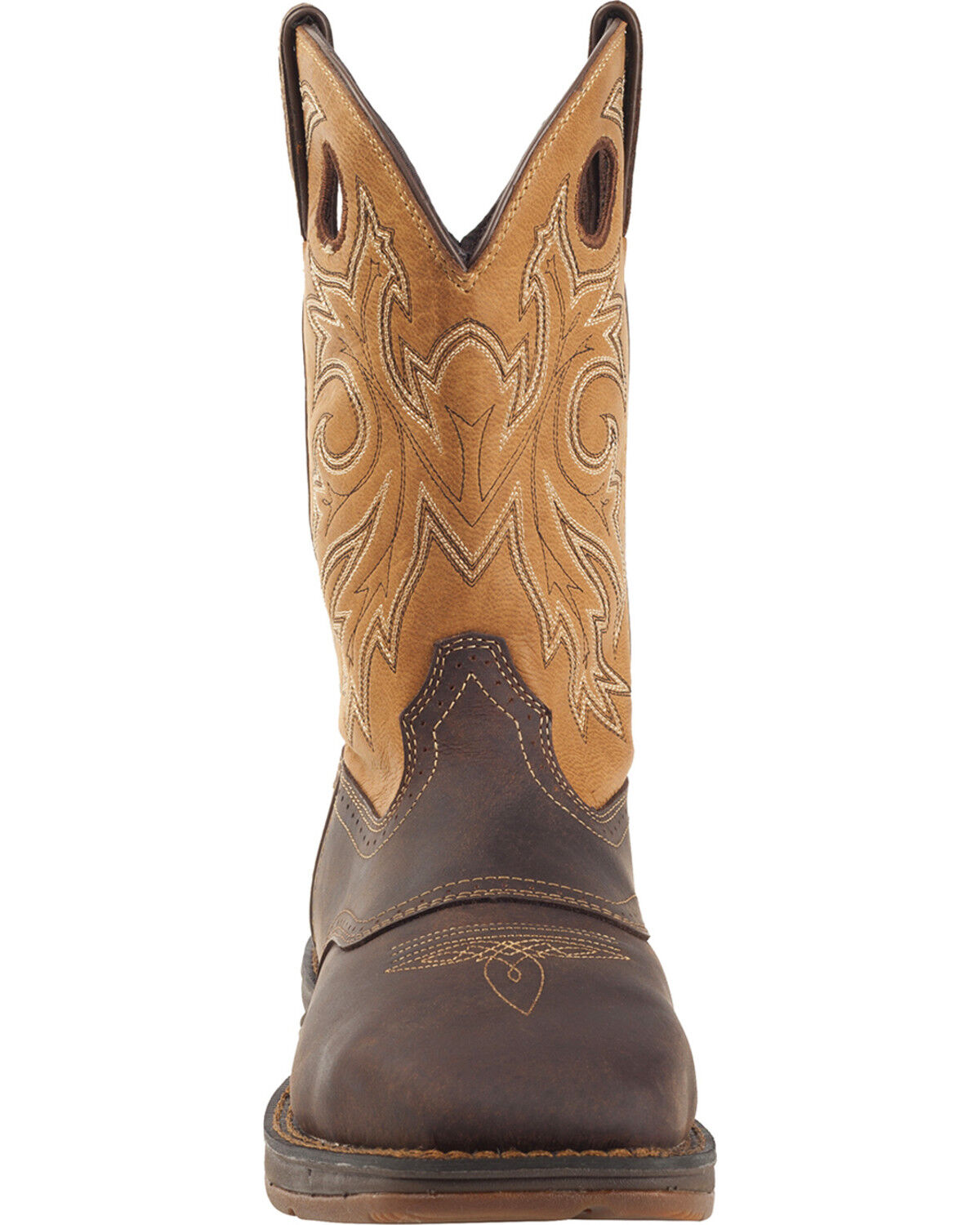Image #5 - Rebel by Durango Men's Waterproof Steel Toe Western Work Boots, Brown, hi-res