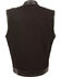 Image #2 - Milwaukee Leather Men's Denim Leather Trim Club Style Vest - Big 4X, Black, hi-res
