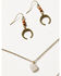 Shyanne Women's Crescent Multi-strand Necklace & Ring Set, Silver, hi-res