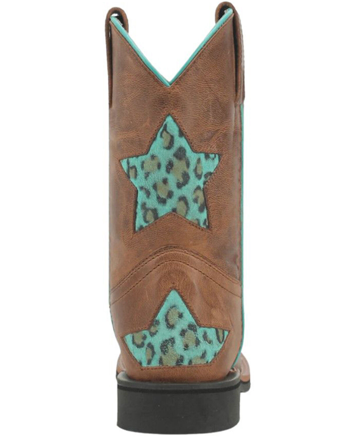 Image #5 - Dan Post Girls' Shoot For The Stars Western Boots - Square Toe, Brown, hi-res
