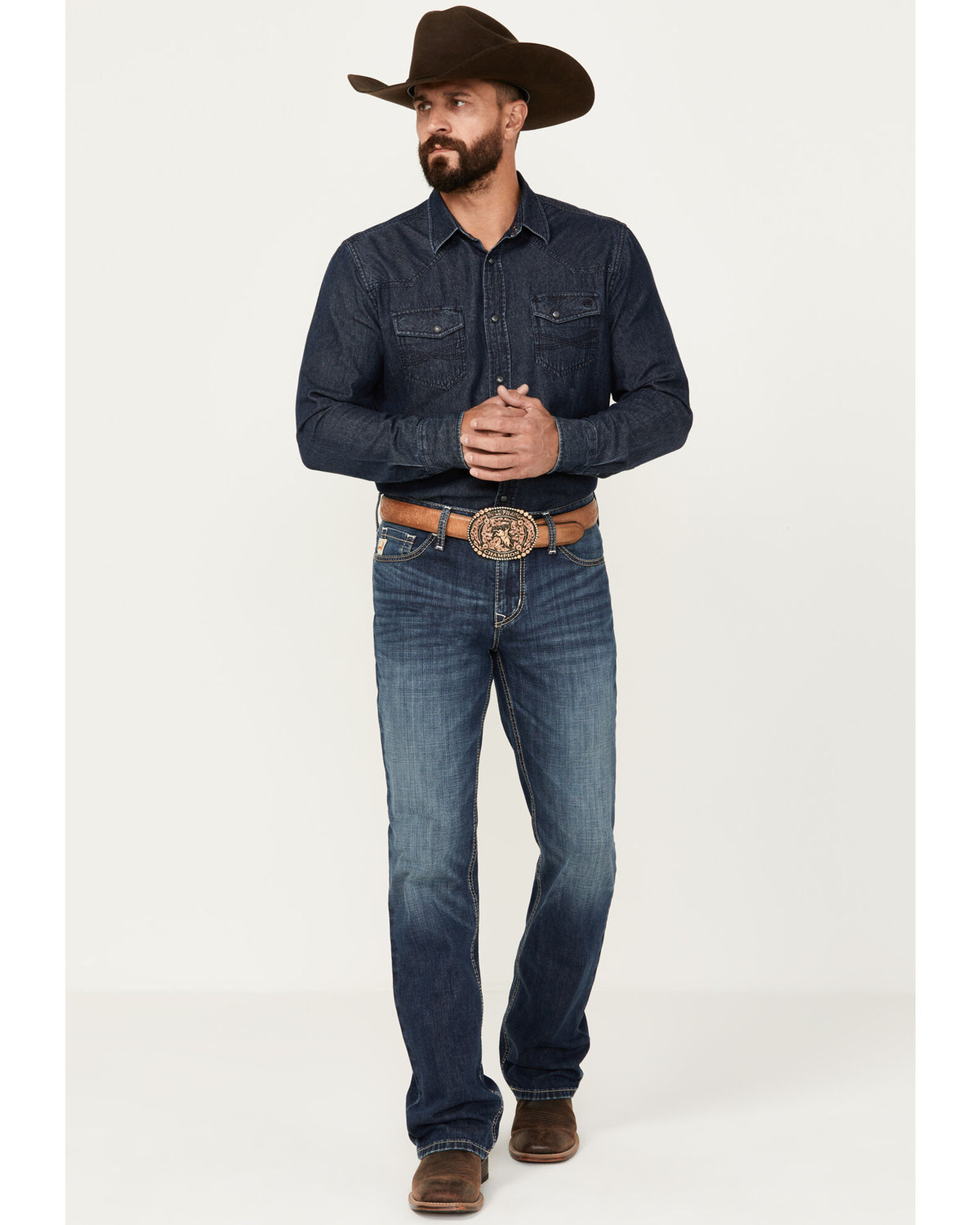 Cinch Men s Ian Dark Wash Slim Bootcut Performance Stretch Denim