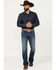 Image #1 - Cinch Men's Ian Dark Wash Slim Bootcut Performance Stretch Denim Jeans, Indigo, hi-res