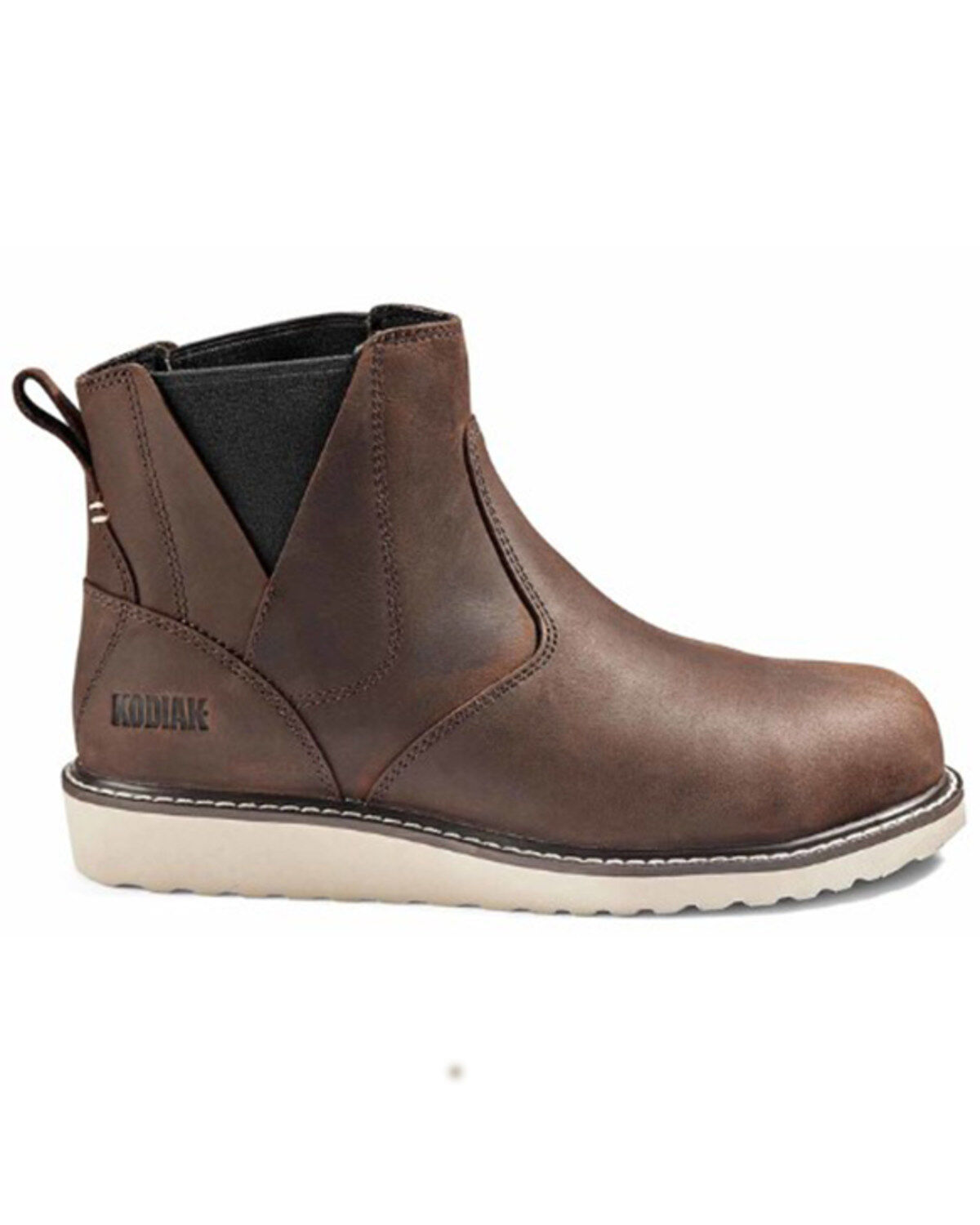 Image #2 - Kodiak Women's Whitton Chelsea Work Boots - Steel Toe, Dark Brown, hi-res