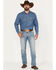 Image #1 - Ariat Men's M4 Orleans Abel Light Wash Stretch Relaxed Straight Jeans, Blue, hi-res