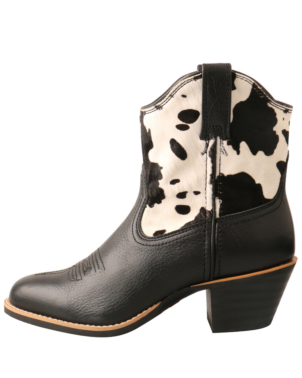 cowhide booties