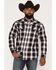 Image #1 - Moonshine Spirit&reg;&nbsp;Men's Trigger Code Plaid Print Long Sleeve Snap Western Shirt, Purple, hi-res