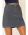 Lee Women's Herringbone Mini Skirt, Blue, hi-res