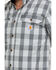 Carhartt Men's Rugged Flex Rigby Plaid Print Short Sleeve Work Shirt , Dark Grey, hi-res