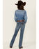 Image #3 - Wrangler Girls' Nealy Light Wash Stretch Bootcut Jeans , Light Wash, hi-res