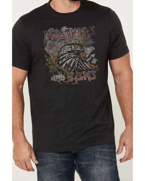 Image #3 - Brothers and Sons Men's Outlook Eagle Short Sleeve Graphic T-Shirt , Black, hi-res