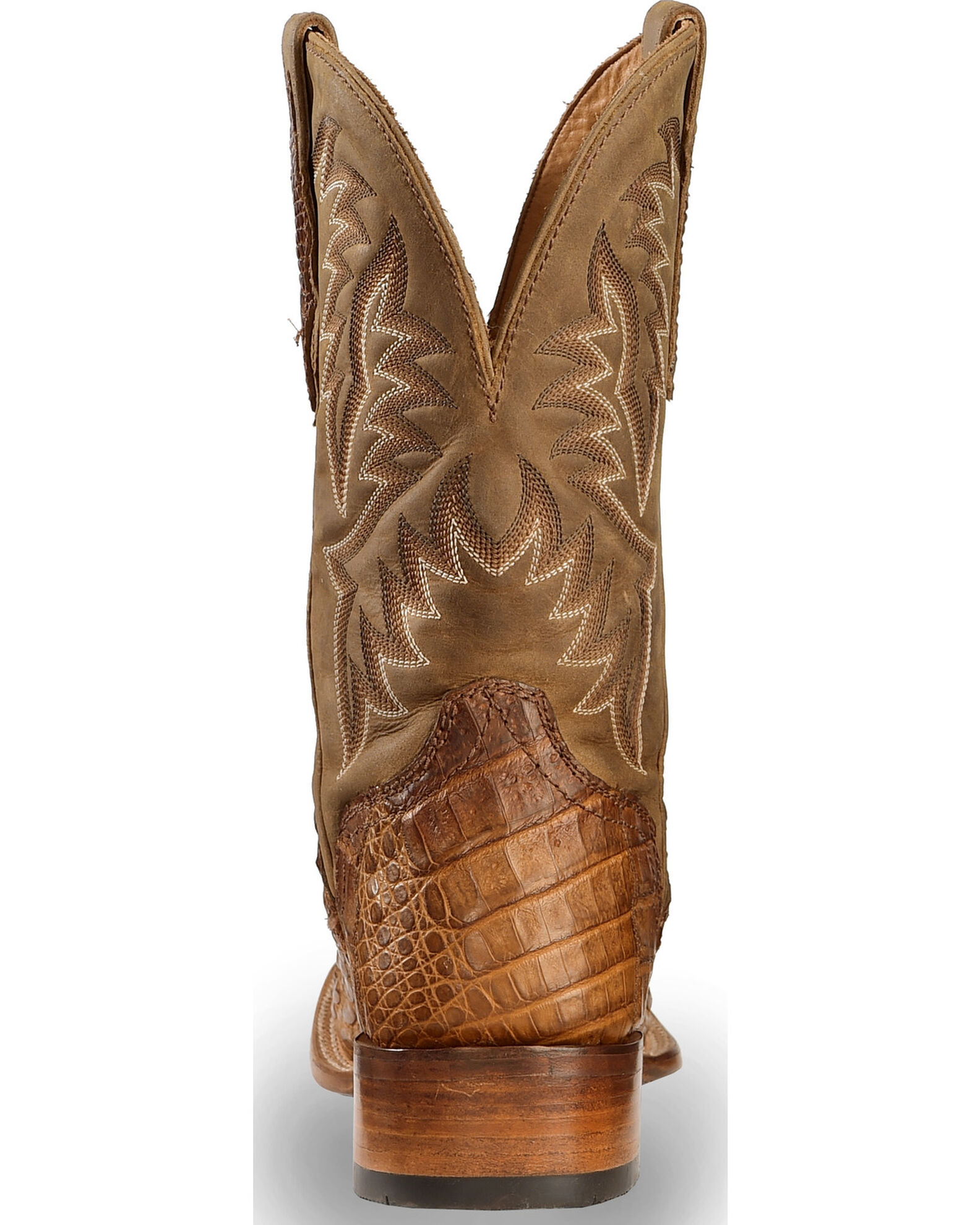 El Dorado Men's Handmade Caiman Western Boots Broad Square Toe