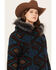 Image #2 - Outback Trading Co. Women's Southwestern Print Faux Fur Myra Coat - Plus, Teal, hi-res
