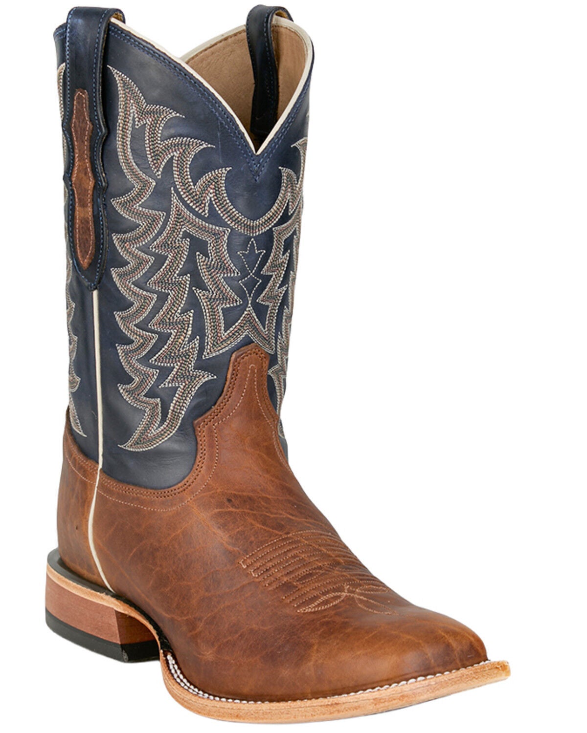 Tony Lama Men's Alfredo Western Boots - Broad Square Toe, Chocolate, hi-res