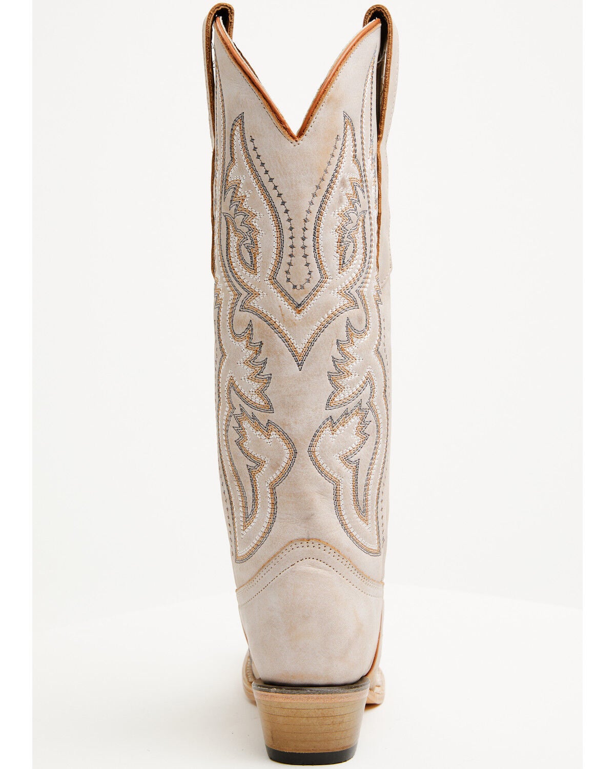 Image #5 - Circle G Women's Triad Embroidered Tall Western Boots - Snip Toe, White, hi-res