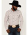 Image #1 - Cody James Men's Fortune Plaid Print Long Sleeve Snap Western Shirt, Brown/blue, hi-res