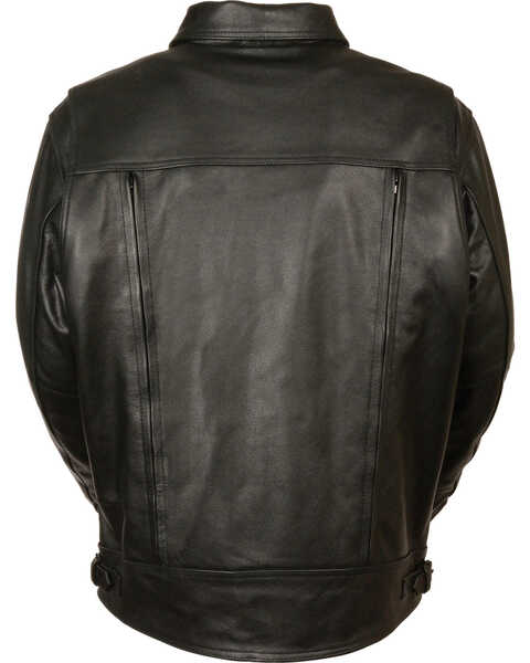 Image #3 - Milwaukee Leather Men's High End Utility Pocket Vented Cruiser Jacket, Black, hi-res