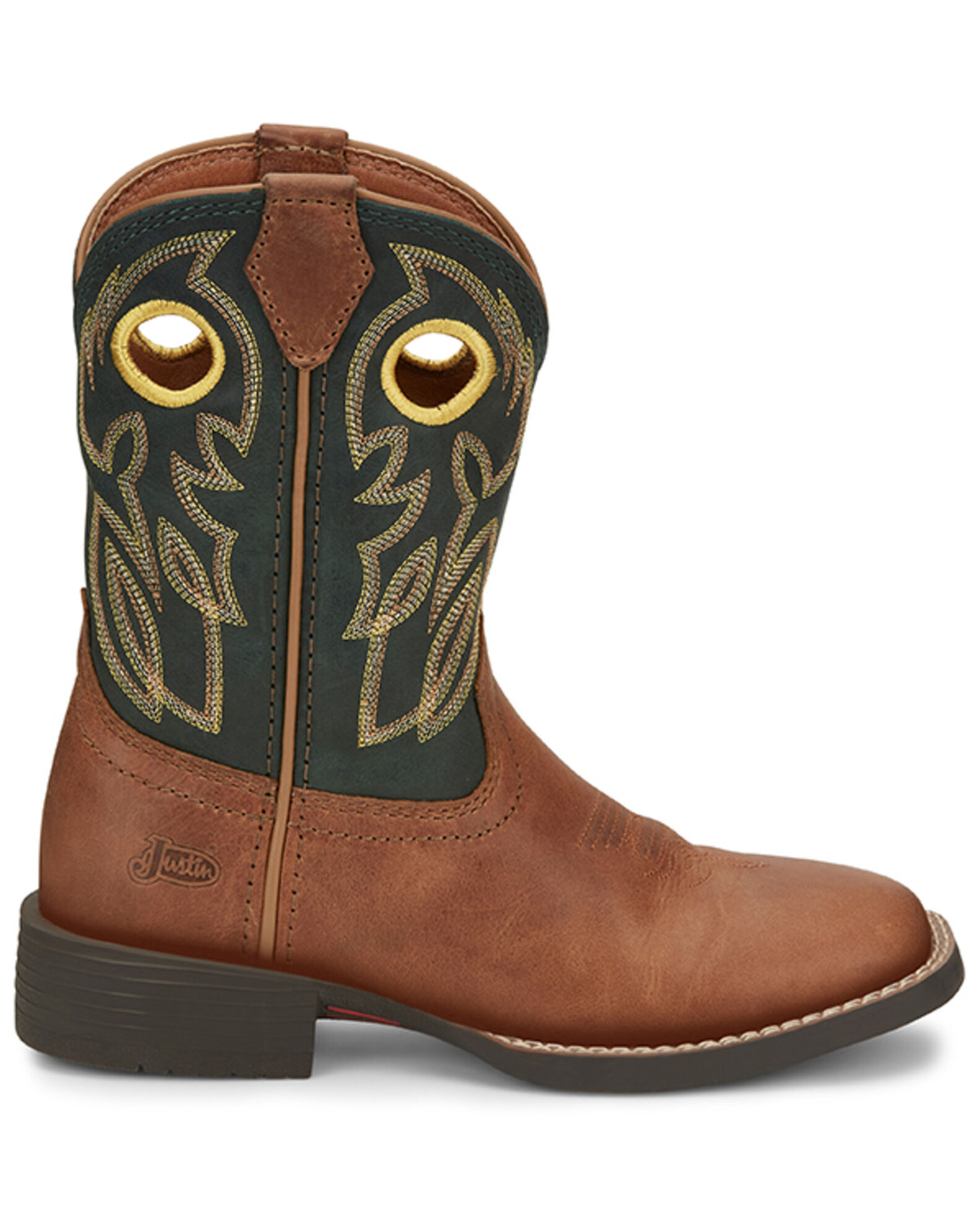 Justin Boys Bowline Junior Western Boots Brown 1 D