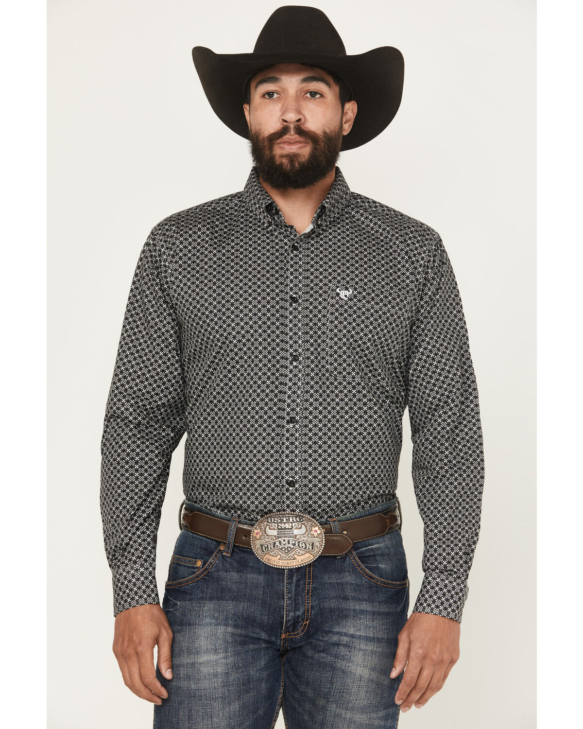 Cowboy Hardware Men´s Geo Floral Print Long Sleeve Button-Down WesternShirt