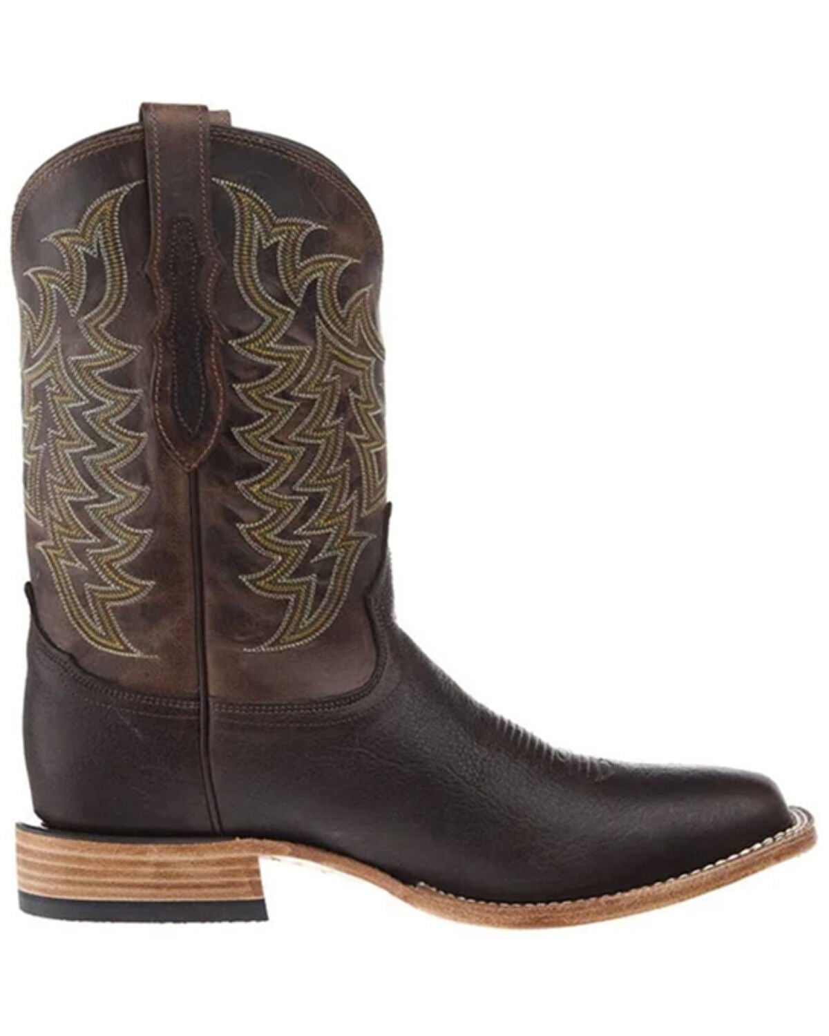 Image #1 - Tony Lama Men's Alfredo Bison Western Boots - Broad Square Toe, Brown, hi-res