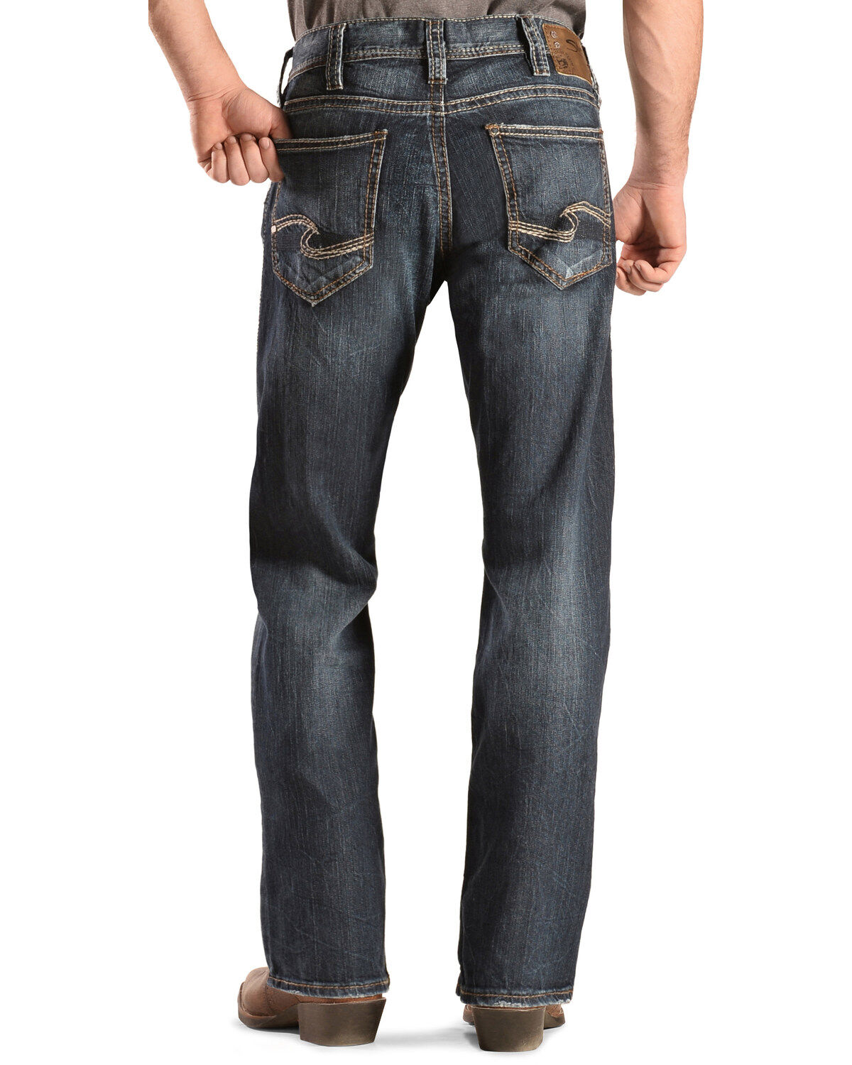 mens silver bootcut jeans