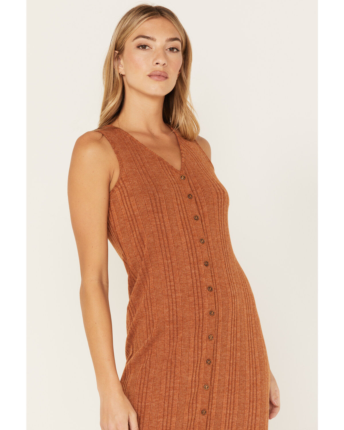 Image #2 - Cleo + Wolf Women's Ribbed Tank Midi Dress, , hi-res