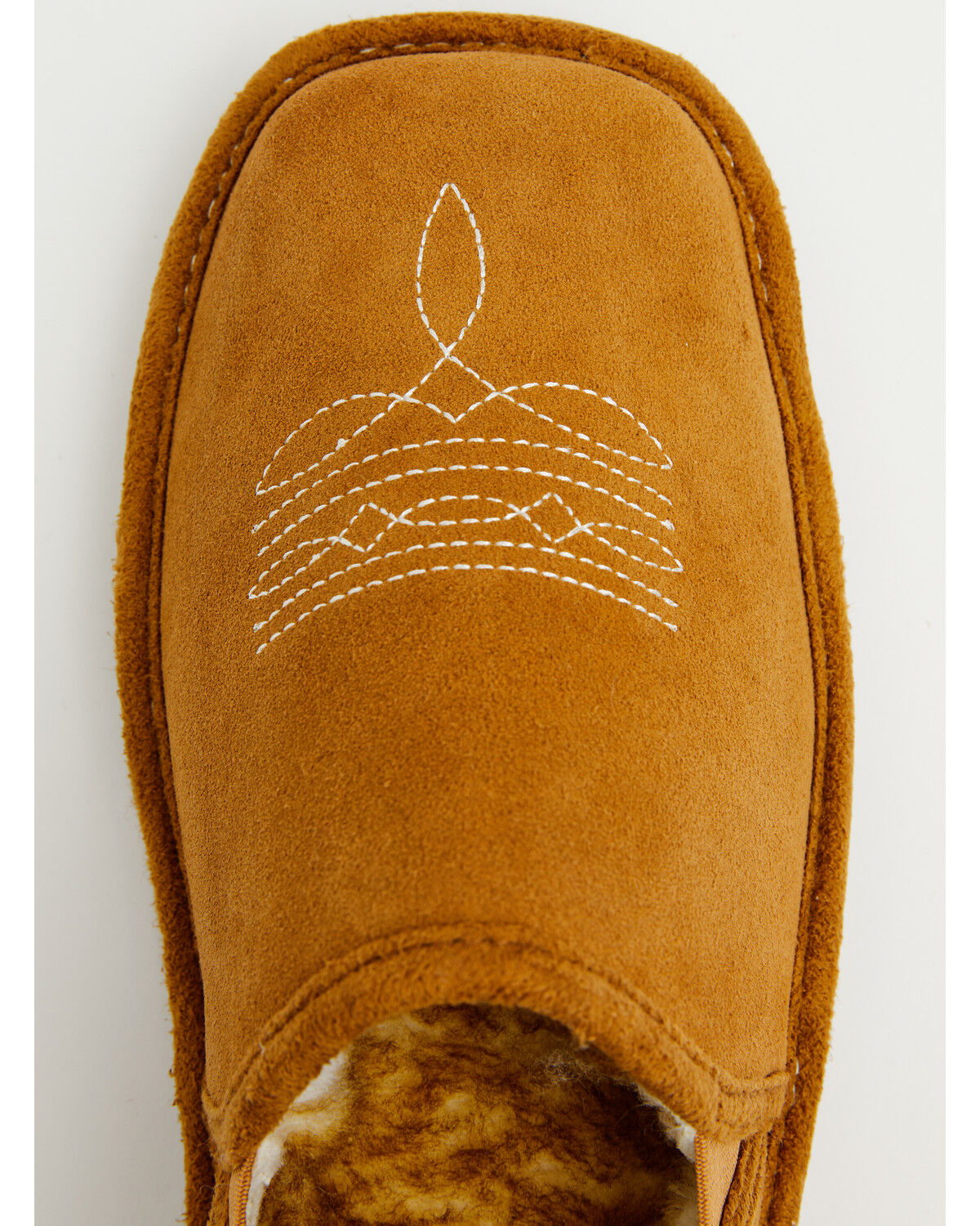 Image #5 - Ariat Men's Lasso Suede Slippers, Chestnut, hi-res