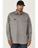 Image #1 - Forge Workwear Men's FR Solid Long Sleeve Snap Work Shirt, Light Grey, hi-res