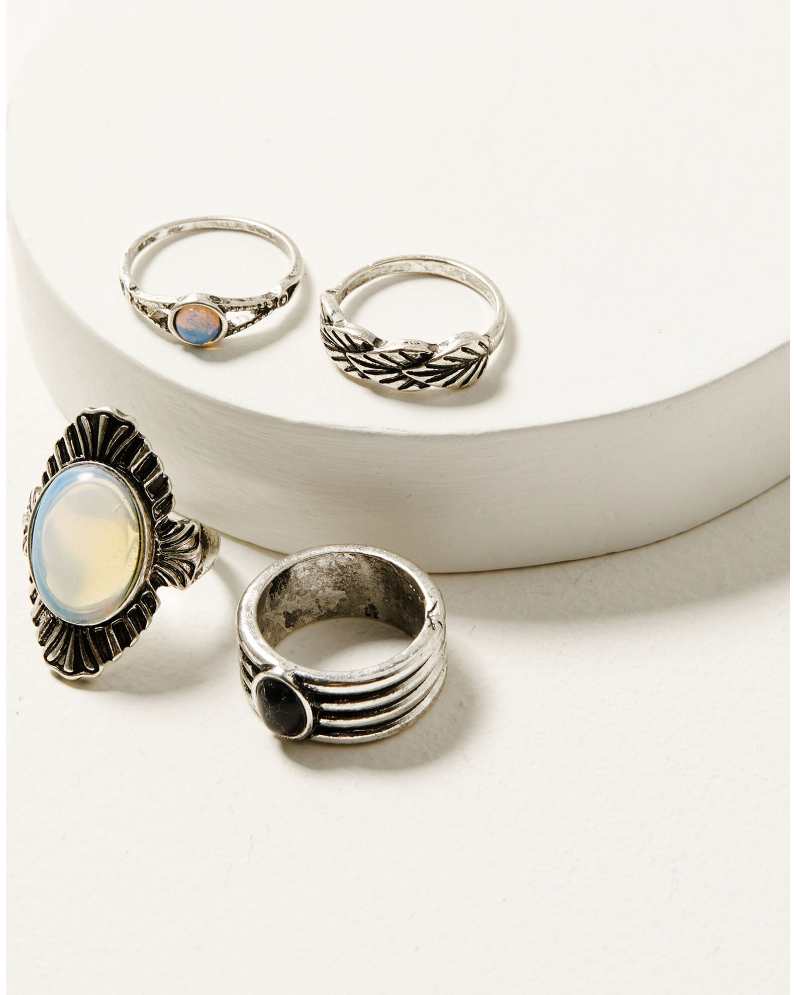 Shyanne Women's Moonstone Ring Set - 4 Piece